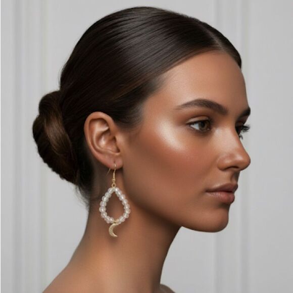 Celestial Elements Moon & Star Dangle Earrings set of 4 Pieces - Picture 11 of 11